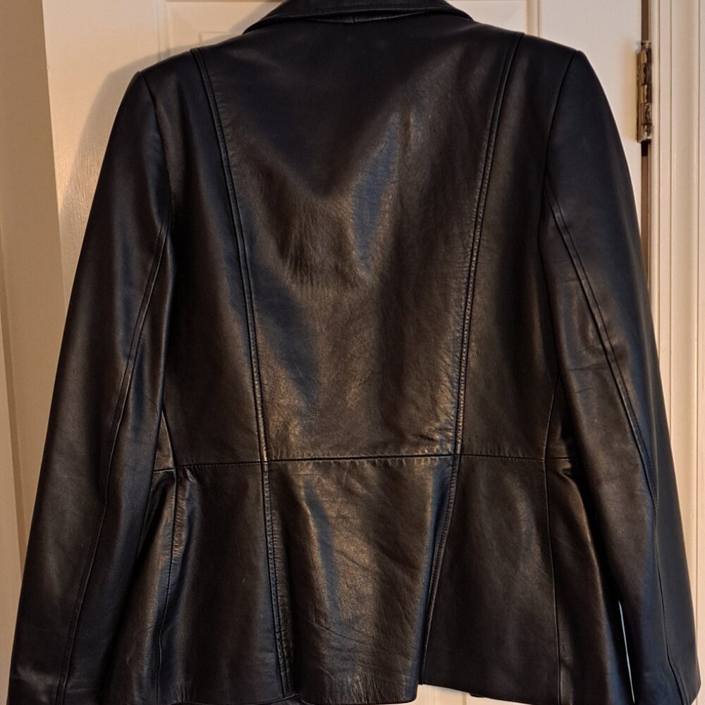 Wrap Leather Coat - image 3